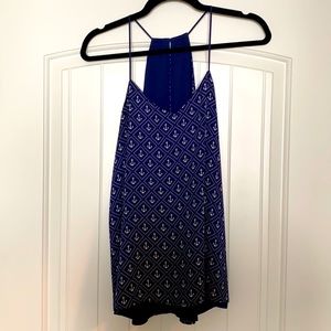 Anchors blouse with keyhole back